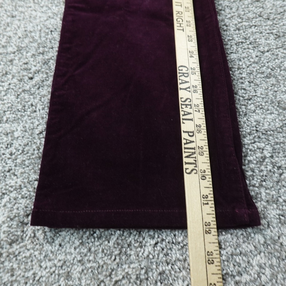 NEW Chaps Pants Womens 12 Purple Corduroy Five Pocket Chino Boot Flare Stretch - Picture 4 of 11